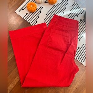 The Colette Linen Blend Crop Wide-Leg Pants by Maeve